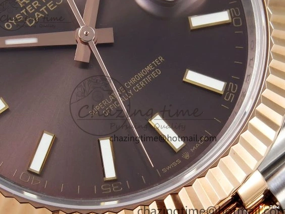 MiroTime 0226 Original DateJust 41 126331 904L SS RG VSF 1:1 Best Edition Brown Dial on Jubilee Bracelet VS 1711